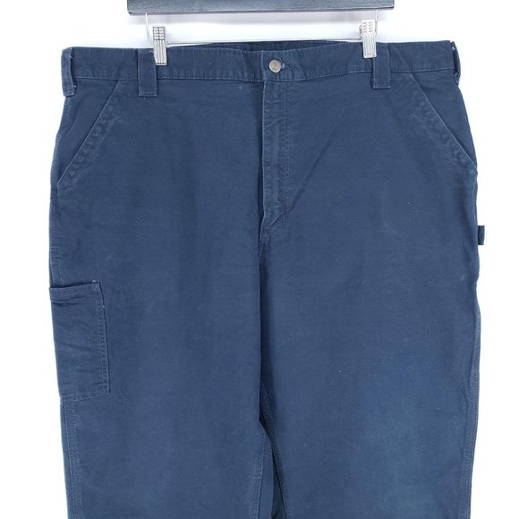 Carhartt Carpenter Pants Mens Size 42/34 Blue - Picture 3 of 7